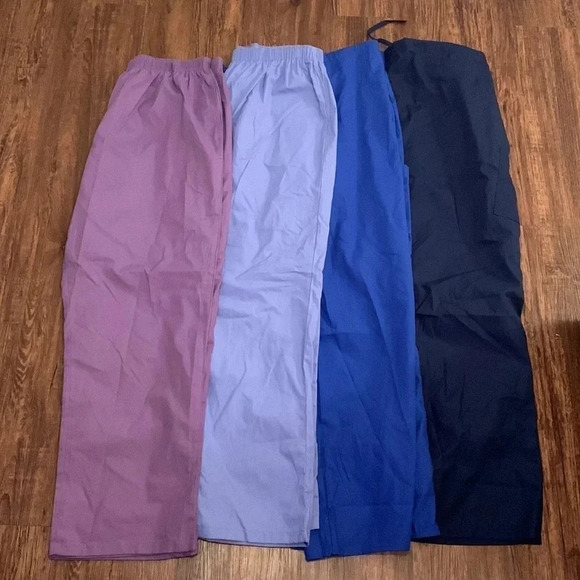 Medical Scrubs Pants Drawstring 4-Pair Bundle 3XL - Picture 1 of 9